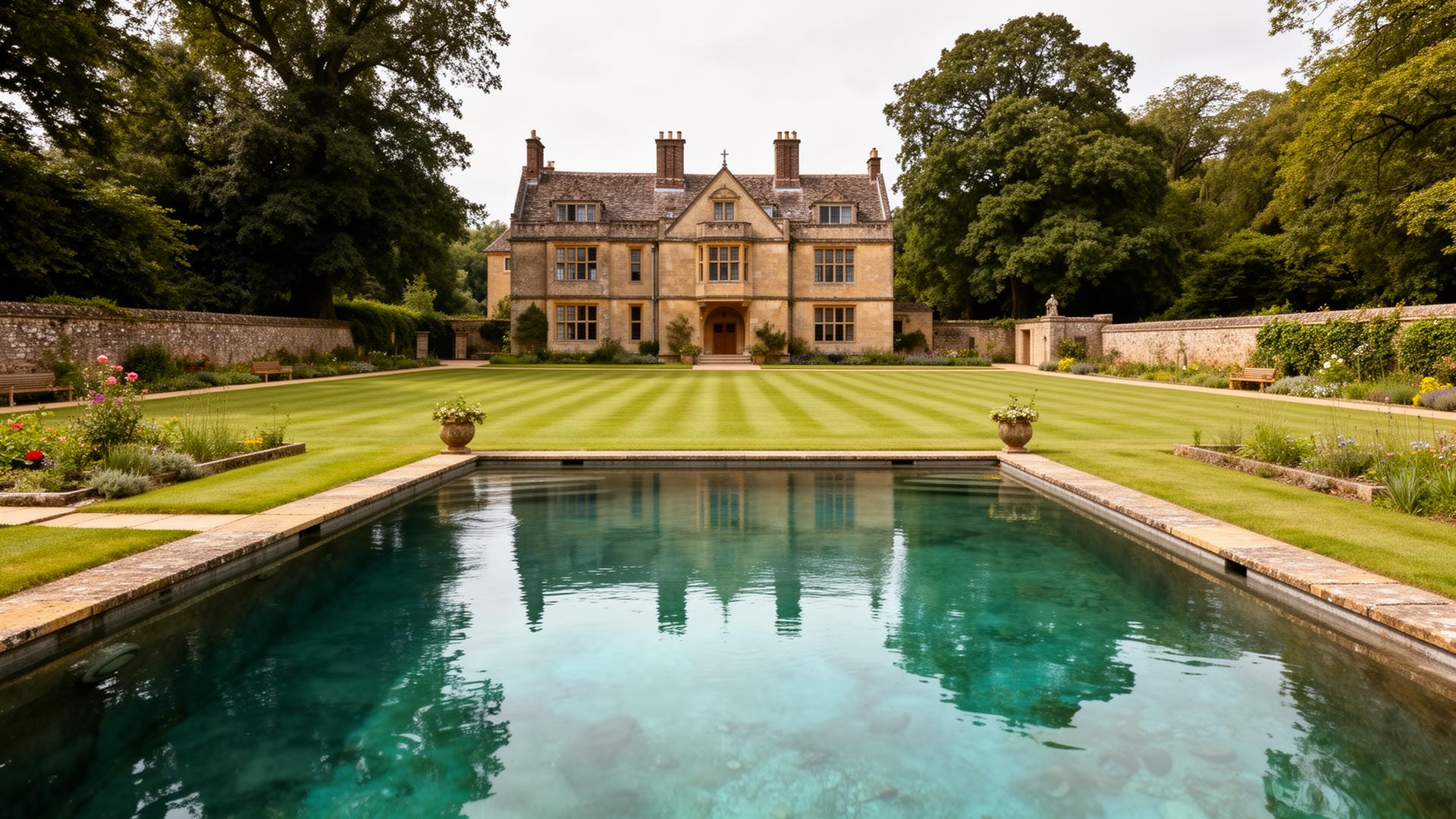 Natural swimming pool in Cotswold Country Houses, Cotswolds