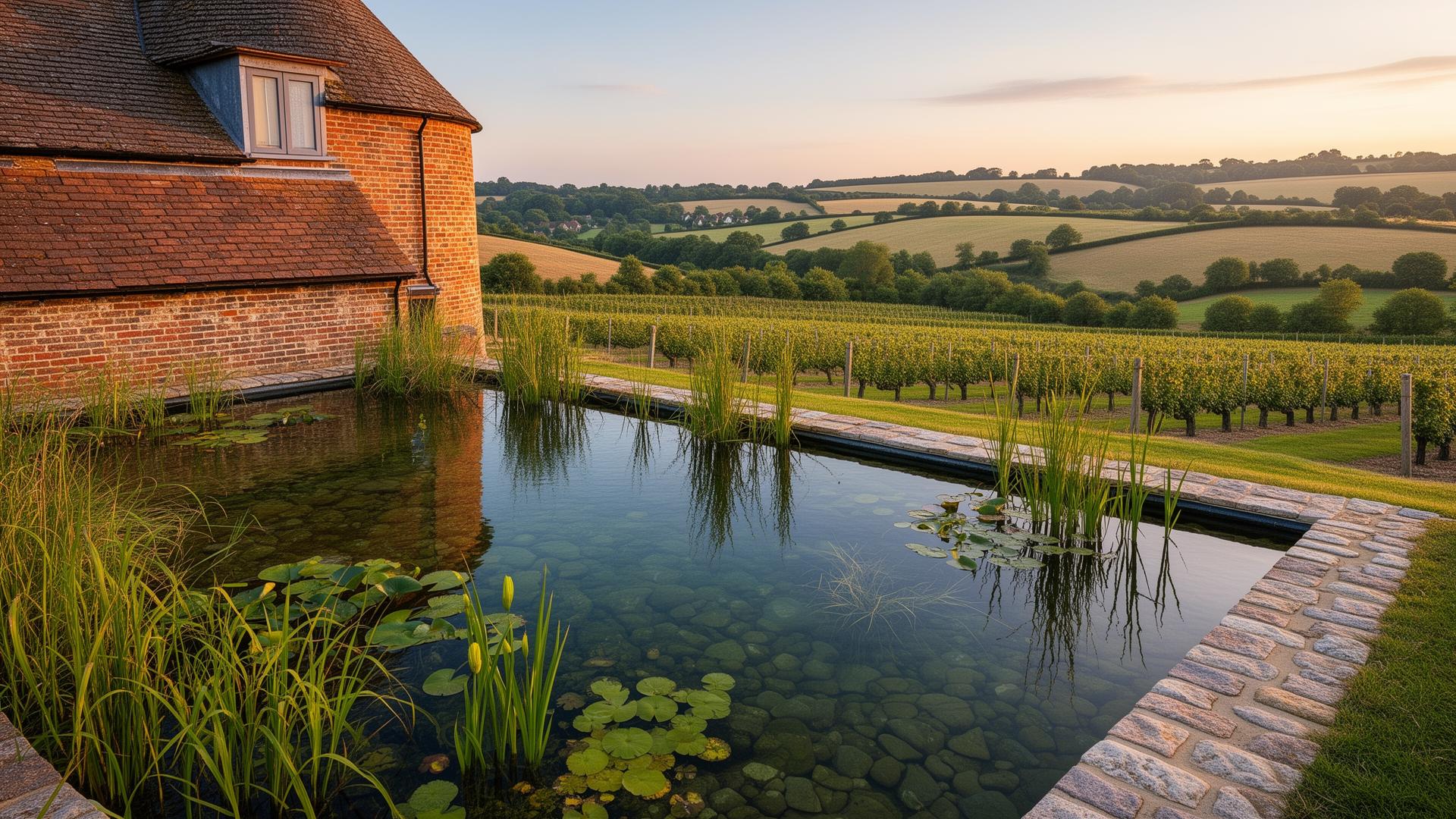 Natural swimming pool in Cranbrook, Kent