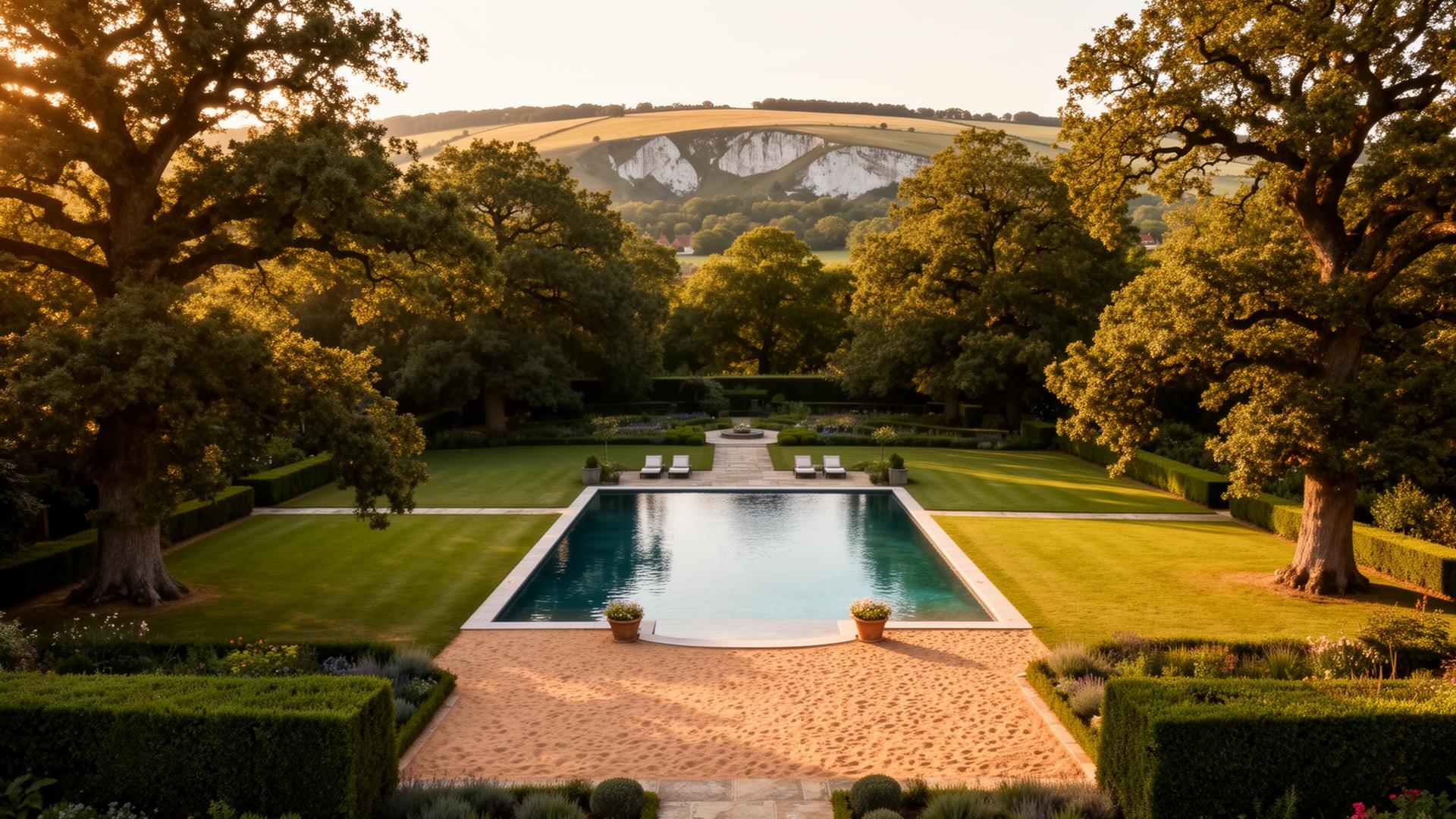 Natural swimming pool in Guildford, Surrey Hills